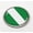 Plastic Bezel, variant on BestLicensePlateFrames Nigeria Flag 3D Domed Car Emblem Sticker, Flexible Round Badge