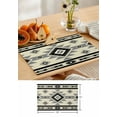 thumbnail image 5 of Aztec Tribal Ethnic Style Placemats Set of 4,Wipeable Washable Table Mats for Dining Tables,Abstract Geometric Stripes Place Mats for Kitchen Event Party Tabletop Decor, 5 of 7