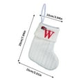 thumbnail image 3 of Beautynvta 26 Initial Letters Christmas Stockings, 7.8'' Embroidered Letter Knit White Christmas Stocking, Personalized Letter Stocking for Holiday Decoration and Xmas Tree Fireplace, W, 3 of 5
