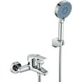thumbnail image 1 of Grifo de baño con acabado cromado, superficie galvanizada con adaptador de instalación ajustable, agarre cómodo y núcleo de latón macizo, 1 of 5