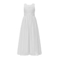 thumbnail image 4 of HJYCHN Kids Dress Sleeveless Lace Chiffon Maxi Gown with Decorative Belt for Girls Dress 10-11 Years, 4 of 6