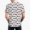 thumbnail image 3 of Balery Christmas Dachshund Printed Men’s Short Sleeve Polo Shirt, Midweight Men's Shirt,Golf Polo shirts -Medium, 3 of 8