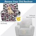 thumbnail image 4 of Xixirimido Cartoon Ghosts Recliner Chair Cover 4-Pieces Lazyboy Cover for Recliner Chair with Storage Pockets Furniture Protector for Living Room Halloween Printed Sofa Slipcover, 4 of 8