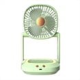 thumbnail image 1 of Ventilador Pequeño Plegable Montado en la Pared, Ventilador Eléctrico Pequeño Portátil de Escritorio para el Hogar, Ventilador Circulador de Aire Silencioso, Verde, 1 of 5