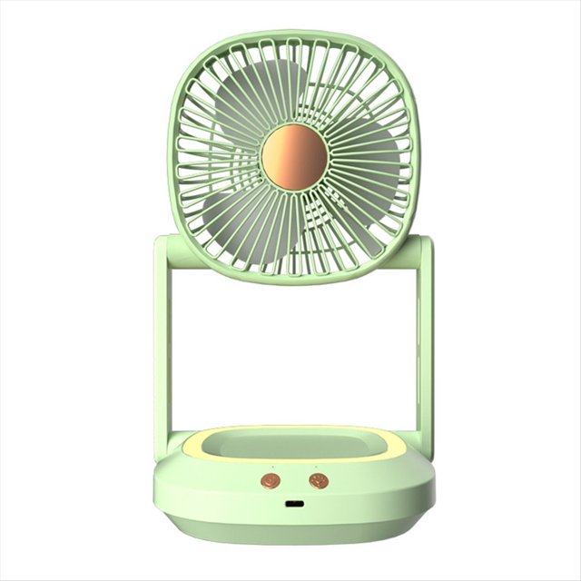 Ventilador Pequeño Plegable Montado en la Pared, Ventilador Eléctrico Pequeño Portátil de Escritorio para el Hogar, Ventilador Circulador de Aire Silencioso, Verde