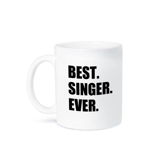 3dRose, Best Singer Ever, fun gift for singing appreciation, black text, 15oz Mug