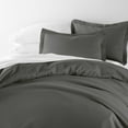 thumbnail image 3 of Noble Linens 2-Piece Gray Duvet Cover Set, Twin/Twin XL, 3 of 9