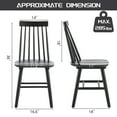 thumbnail image 4 of Farmhouse Windsor Dining Chairs Set of 6,  Solid Wood Spindle Back Chair for Kitchen & Dining Room, Black, 4 of 9
