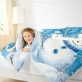 thumbnail image 4 of Manfei Hellow Winter Bedding Comforter Set,Snowman Pattern Twin Comforter Sets,Merry Christmas Bedding Set For Girl,Luxury Bedroom Decor Reversible,2 Pieces, 4 of 8
