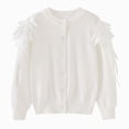 thumbnail image 5 of Gibobby Sweater Toddler Sweater Toddler Girl Boy Baby Kids Autumn And Winter Sweater Color Cardigan Solid Color Cardigan Kids Sweater(18-24 Months,White), 5 of 5