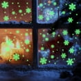 thumbnail image 5 of Visland 50PCS Glow in The Dark Snowflakes Decals Christmas Wall Stickers Window Clings for Christmas Decoration - Living Room Bedroom Home Decor, 5 of 8