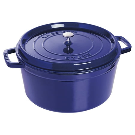 

Staub Cast Iron 13.25-qt Round Cocotte - Dark Blue