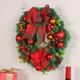 thumbnail image 6 of Uxgjfwu Artificial Christmas Wreaths with Bow, 15 Inch Christmas Door Wreath with Xmas Balls Berries Pinecones for Wall Fireplace Shop Window Decoration, 6 of 9