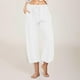 thumbnail image 2 of Pantalones de Cintura Elástica de Pierna Ancha para las Mujeres, Cordón de Lino Casual, Pantalones Recortados para las Mujeres, 2 of 7