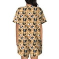 thumbnail image 3 of Kdxio Cute Dogs Head Print Pajamas Sets for Women Short-Sleeved Pjs with Lounge Shorts Two Piece Sleepwear S-4XL, 3 of 8