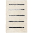 thumbnail image 3 of SAFAVIEH Kenya Siomha Striped Plush Wool Area Rug, Ivory/Navy, 9' x 12', 3 of 10