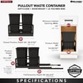 thumbnail image 3 of Rev-A-Shelf Double Pullout 35 qt. Kitchen Trash Can w/ Soft-Close, 5349-18DM-218, 3 of 13