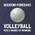 thumbnail image 3 of CafePress - Weekend Forecast Volleyball Long Sleeve T Shirt - Long Sleeve Dark T-Shirt, 3 of 4