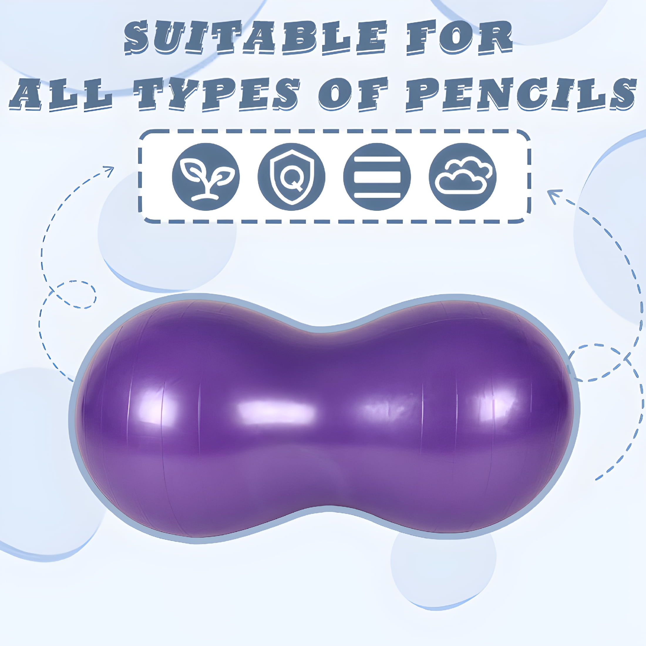 BESTSKY Exercise Ball,39.4"*19.7"*19.7" Pilates Ball,Thickened Explosion-Proof Peanut Ball,Purple