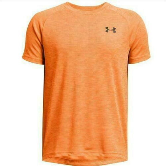 Under Armour Big Boys Tech Textured T-shirt ORANGE/ Black Y S