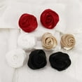 thumbnail image 5 of Dainty Fabric Rose Flower Stud Earrings for Women Handmade 5cm 3D Organza Chunky Floral Bud Dangle Earring Elegant Wedding Birthday Holiday Costume Accessories Jewelry Gifts, 5 of 6