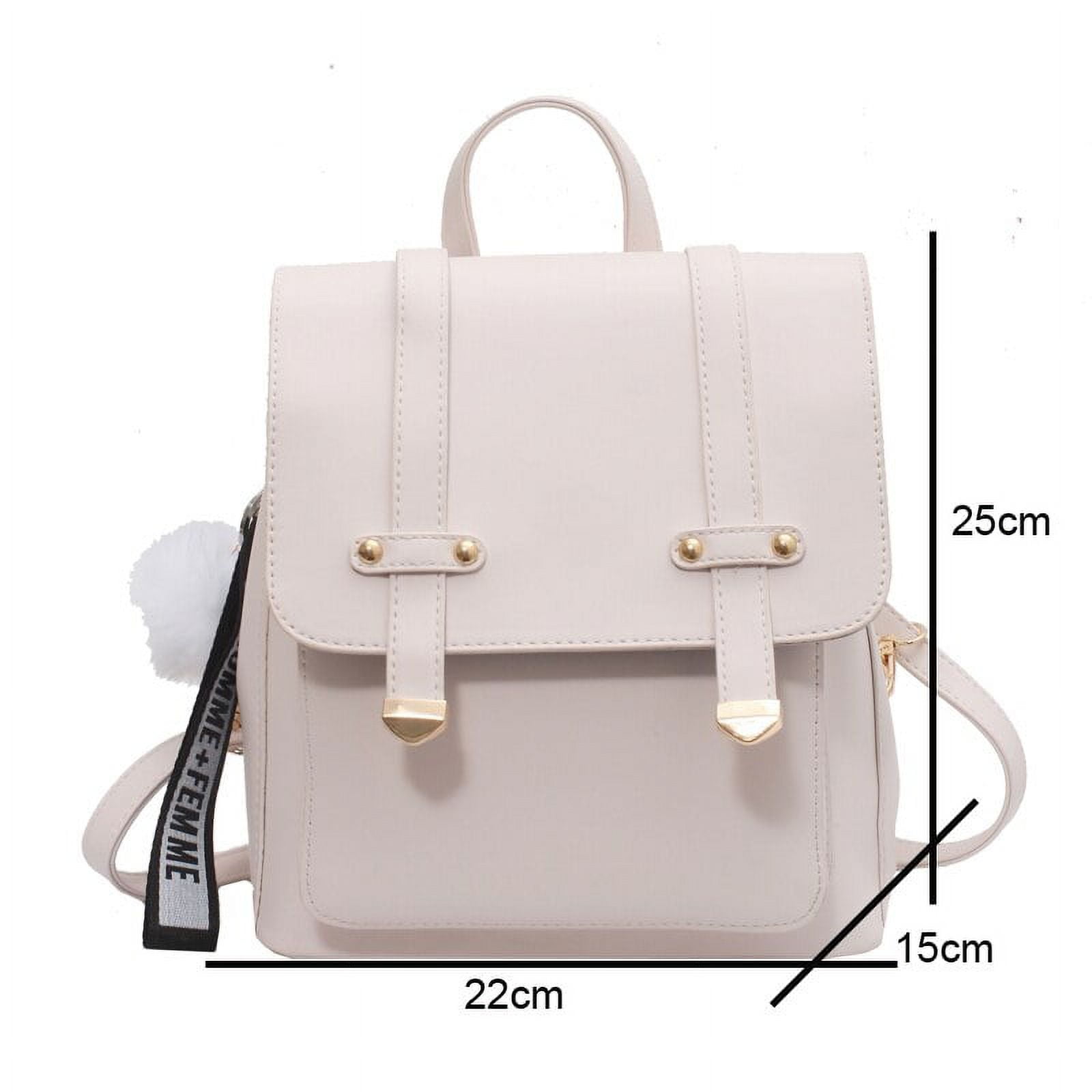 Pikadingnis High Quality Leather Small Book School Designer Backpack Fashion Women Backpack Female Bags for Teenage Girls Travel Rucksack, Adult