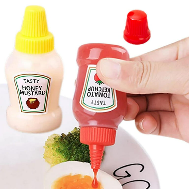 Cheap 1PC Mini Condiment Squeeze Bottle Cartoon Plastic Tomato Honey  Condiment Container Lunch Box Accessories Sauce