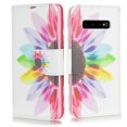 thumbnail image 1 of for 6.1" Samsung Galaxy S10 Lite Luxury Graphic Foldable Kickstand Hybrid Extra Pocket Credit Card Slot Removeable Wrist Strap Bumper Detachable Magnetic Wallet Phone Case [RAINBOWSUNFLOWER], 1 of 4