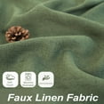 thumbnail image 5 of DriftAway Green Linen Curtains 96 Inches Long for Living Room Thick Semi Sheer 2 Panels Farmhouse 3 Inch Rod Pocket Back Tab Boho Rustic Light Filtering Window Drapes for Bedroom Privacy Assured, 5 of 8