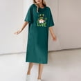 thumbnail image 2 of Ruimatai Women's Summer T-Shirt Dress Round Neck Short Sleeve Casual Loose Flowy Ankle Length Tunic Top for Spring Summer, 2 of 4