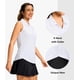 thumbnail image 4 of Camiseta de golf G Gradual sin mangas para mujer UPF 50+, color blanco jaspeado, 4 of 6