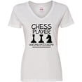 thumbnail image 3 of Inktastic Chess Player Game Gifts Women's V-Neck T-Shirt, 3 of 5