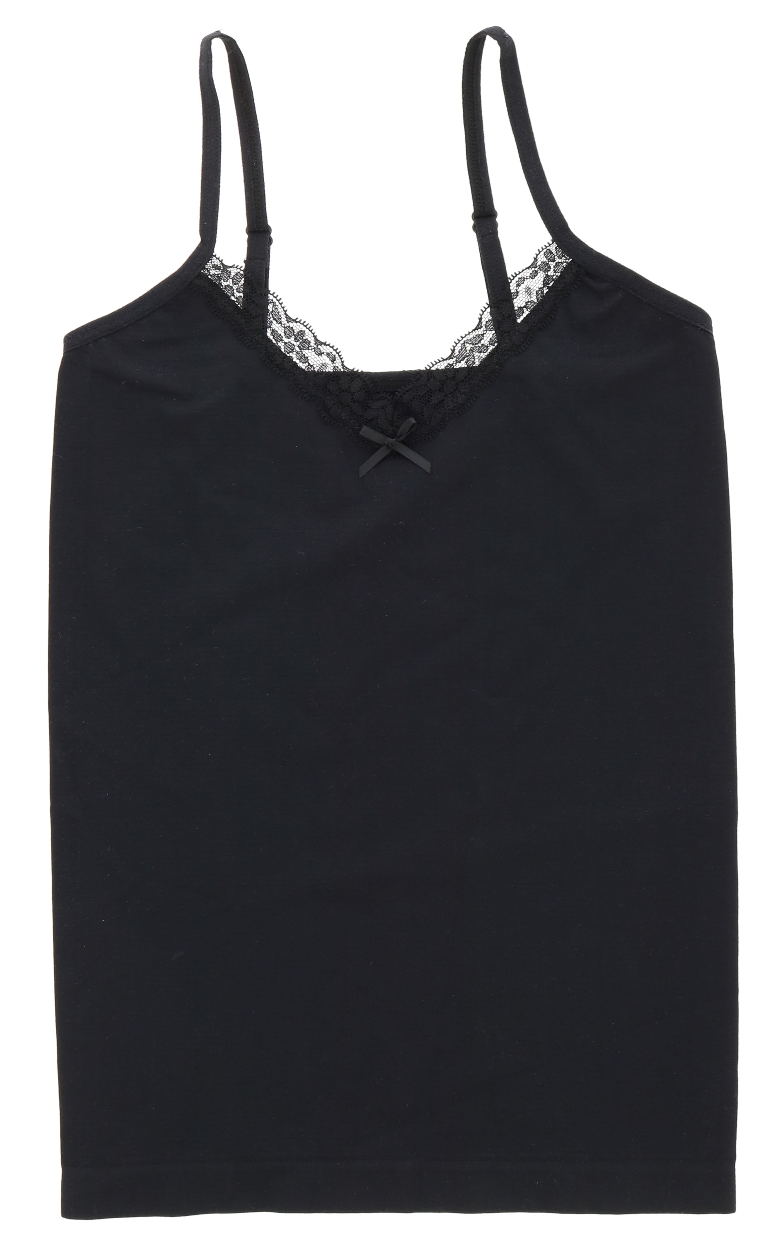トップス Re:Camisole - Black Women's Sexy Ultra Soft Camisole with Lace Trim Cotton Blend