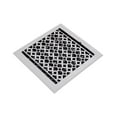thumbnail image 6 of Cast Aluminum Floor Register with holes and matching screws | Modern Design Heavy Duty Cast Aluminum | Size 10" X 10" VR-100 | Black, 6 of 11