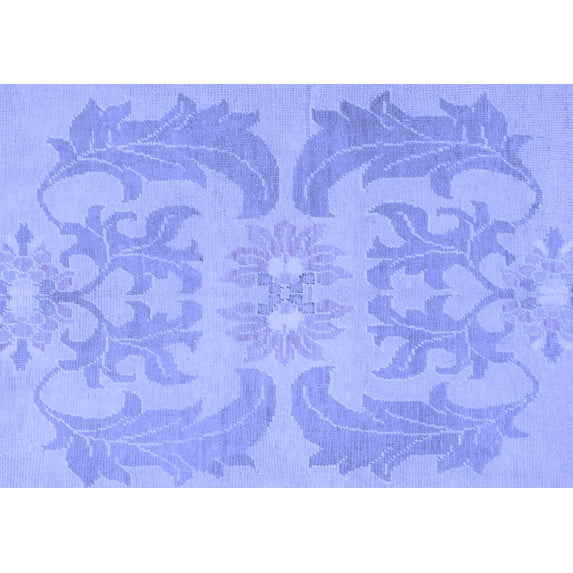Ahgly Company Machine Washable Indoor Rectangle Abstract Blue Modern Area Rugs, 2' x 3'