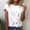 White-E, variant on Sakmal Short Sleeve Womens Tops Under $10 White Crew Neck Modal Graphic T-Shirts Womens T Shirts