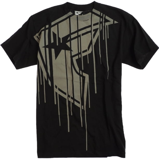 Famous Stars and Straps playera gráfica sólida de gran tamaño para hombre, negro, extragrande Famous Stars and Straps Camiseta gráfica