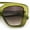 Matte Green - Brown, variant on Women Oversized Thick Plastic Rectangle Cat Eye Flat Top Diva Sunglasses All Black