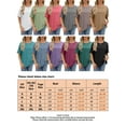 thumbnail image 3 of Fangasis Women Summer Tops Crew Neck T-shirt Short Sleeve T Shirt Ladies Loose Tunic Blouse Solid Color Beach Tee Purple M, 3 of 3