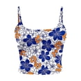 thumbnail image 4 of LVHAOGJOB Camisole d'Été pour Femmes avec Soutien-Gorge Intégré Col Rond Bretelles Spaghetti Ajustables Chandail pour Femmes Imprimé, 4 of 5