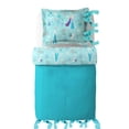 thumbnail image 3 of Disney Frozen Icy Adventure Reversible Comforter and Sham Bedding Set With Ribbons, Blue, Twin/Full, 3 of 8