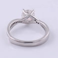 thumbnail image 4 of Blue Jewel 14K White Gold Plated - 1.4 Ct Round Diamond Engagement Rings - Twisted Cross Over Shank Engagement Rings for Women's - Silver Diamond Beautiful Special Occasion Rings, 4 of 8