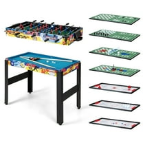 Spaco 12-in-1 Combo Game Table Set, Game Table with Foosball Air Hockey Pool Chess and Ping Pong, Infinity Game Table for Indoor, Multi-color