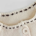 thumbnail image 4 of Coerni Baby Girls Knit Cardigan Button Down Long Sleeve Chunky Knitwear Crewneck Sweater Toddler Open Front Comfy Outerwear, 4 of 9