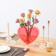 thumbnail image 6 of PORPAN Heart Vase, Acrylic Flower Vase, Hangable Wall Vase, Red Aesthetic Vase for Decor, Modern Decorative Vase for Wedding, Living Room, Bedroom, Table, Office, Housewarming Gift(Neon Red), 6 of 7