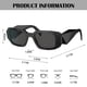 thumbnail image 5 of Gafas de sol BUTABY Trendy Rectangle para mujeres y hombres con montura negra, 5 of 7