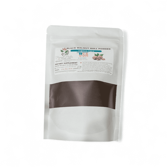 Black Walnut Hull (hulls) Powder Wild Crafted & Freshly Packed (Juglans nigra), ½ lb. (8oz.)