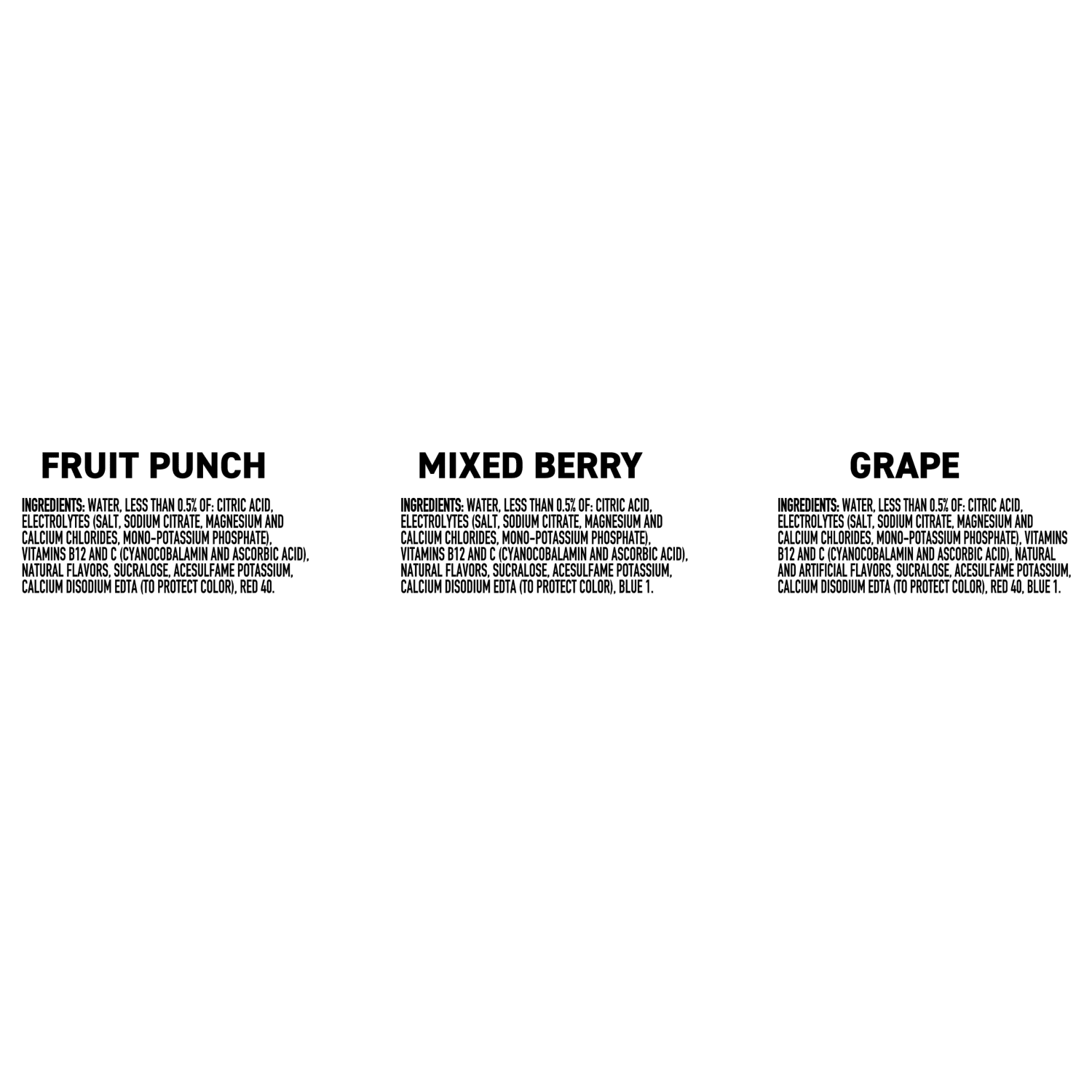 POWERADE ZERO Variety Pack Sports Drink, 20 fl oz (Pack of 24)