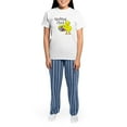 thumbnail image 4 of CafePress - Quilting Chick Text Women's Light Pajamas - Women's Short Sleeve Print T-Shirt and Pants Light Cotton Pajama Set, 4 of 7