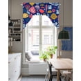 thumbnail image 5 of Blue Coastal Kitchen Swag Valances for Windows, Watercolor Summer Ocean Seashells Conch Swag Valances Curtains for Living Room, Rod Pocket Window Treatments for Bathroom, Bedroom, Cafe, 56"x36", 5 of 6